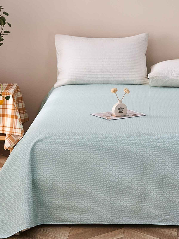 Lambda-Milky Green Cotton Flat Sheet