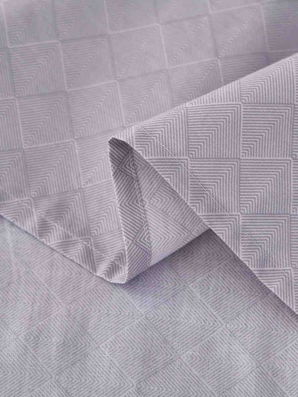 Alpha-Glacier Gray Pattern Cotton Flat Sheet