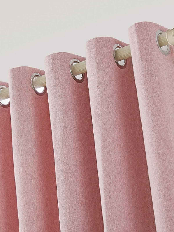 Solid Elegant Pink Curtain