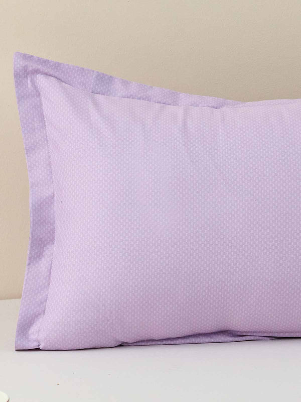 Theta Lilac Purple Pattern Cotton Pillow Sham