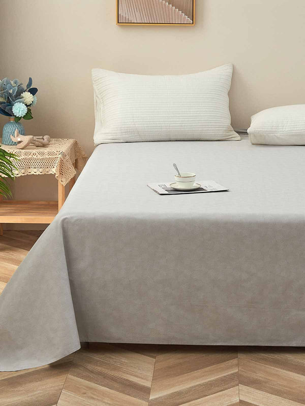 Upsilon Smoky Gray Pattern Cotton Flat Sheet