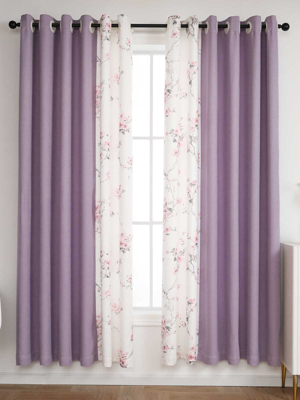 Lilac Land Floral Curtain