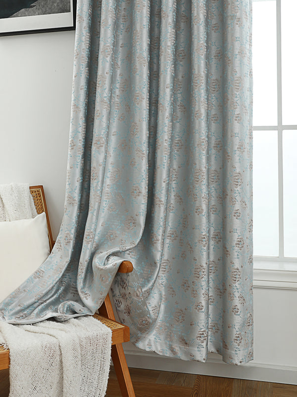 Luxuriant Blossom Jacquard Curtain