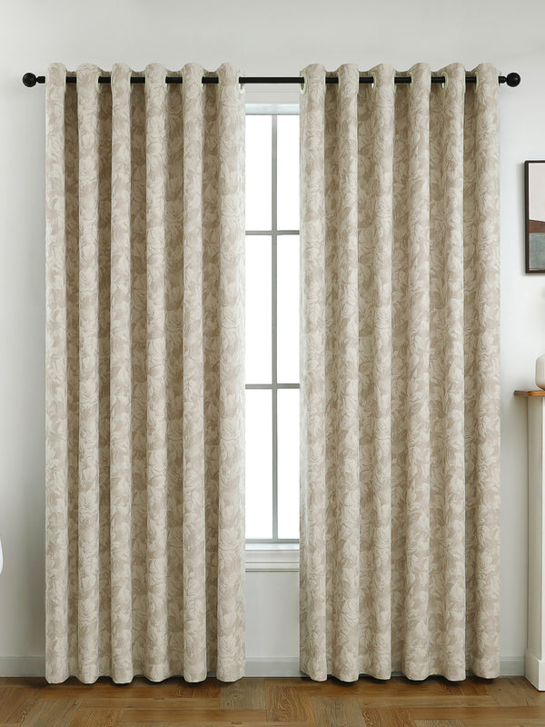 Lyra Embossed Jacquard Solid Color Curtain