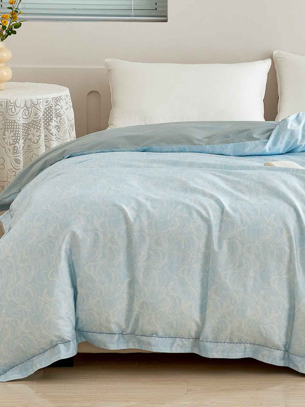 Raindrop Blue Premium Cotton Duvet Cover