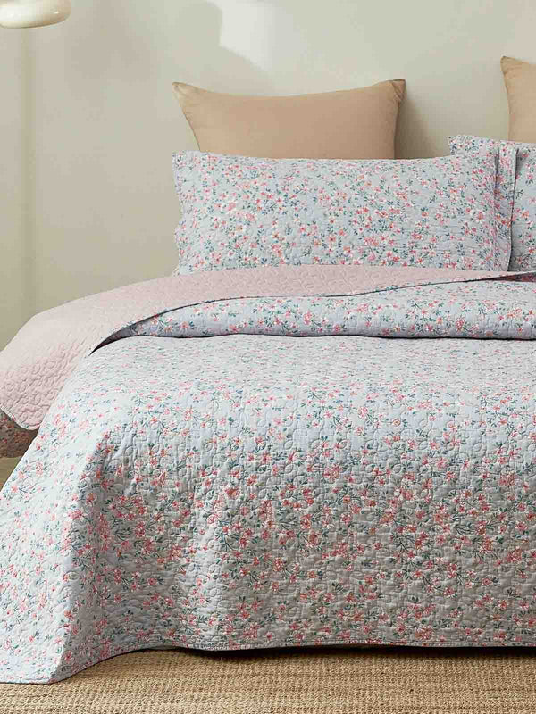 Florence Floral Cotton Quilt Set