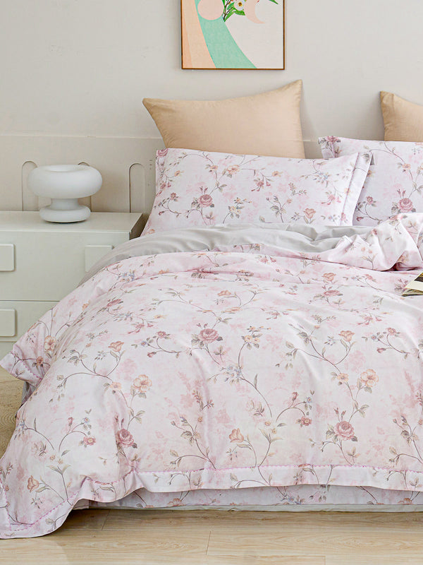 Rozy Floral Premium Cotton Bedspread Set