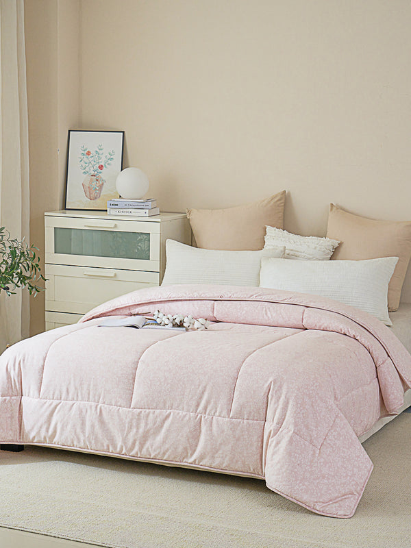 Kai Jade Pink Cotton All Season Comforter