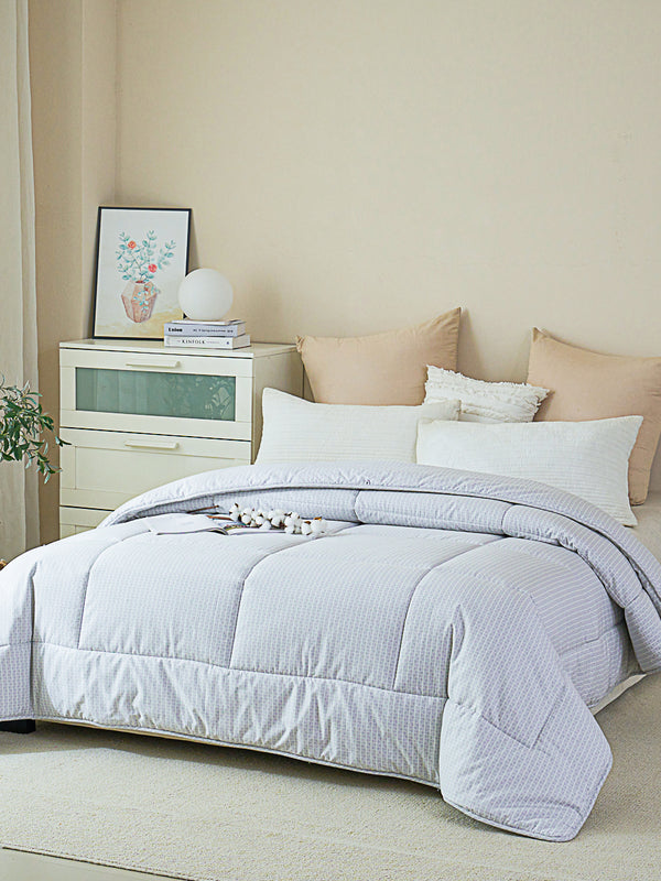 Eta Mist White Cotton All Season Comforter