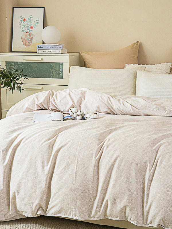 Pai Breeze Apricot Cotton Duvet Cover