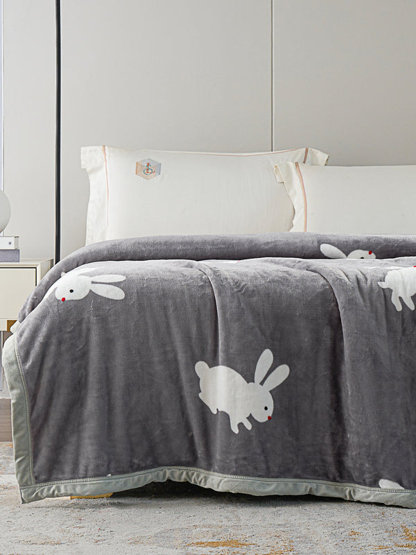 Ruthie Bunny Fleece Throw Blanket