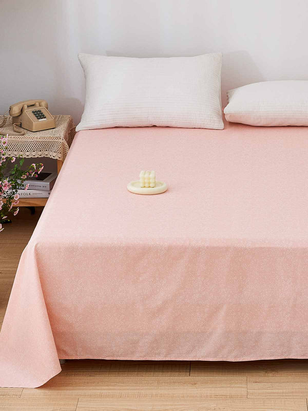 Kai Macaron Pink Pattern Cotton Flat Sheet