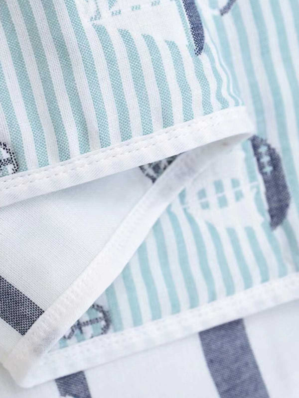 Little Sailboat Cartoon Cotton Baby Blanket