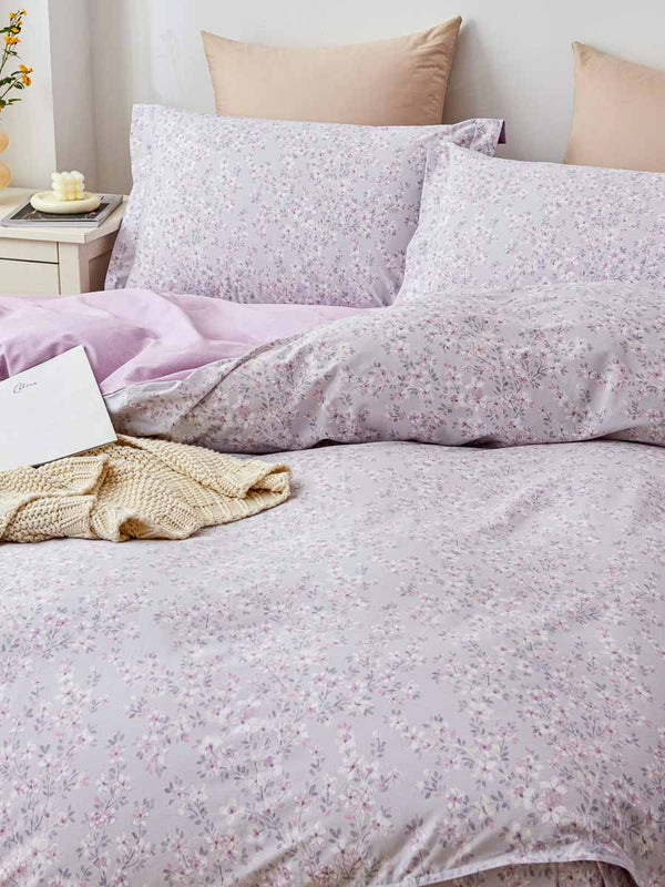 Perez Floral Cotton Bedskirt Duvet Cover Set