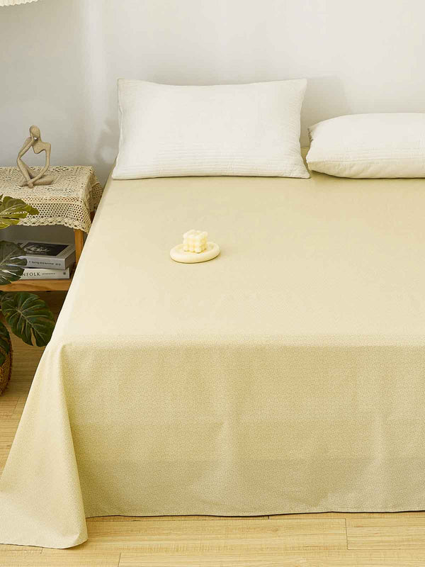 Psi-Tender Yellow Pattern Cotton Flat Sheet