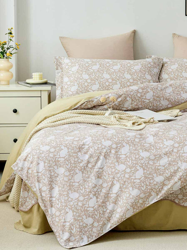 Shiloh Floral Cotton Bedskirt Duvet Cover Set